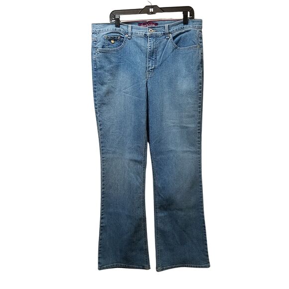 Gloria Vanderbilt Women's Giselle Light Blue Stretch Bootcut Jeans Size 14 - Picture 1 of 4